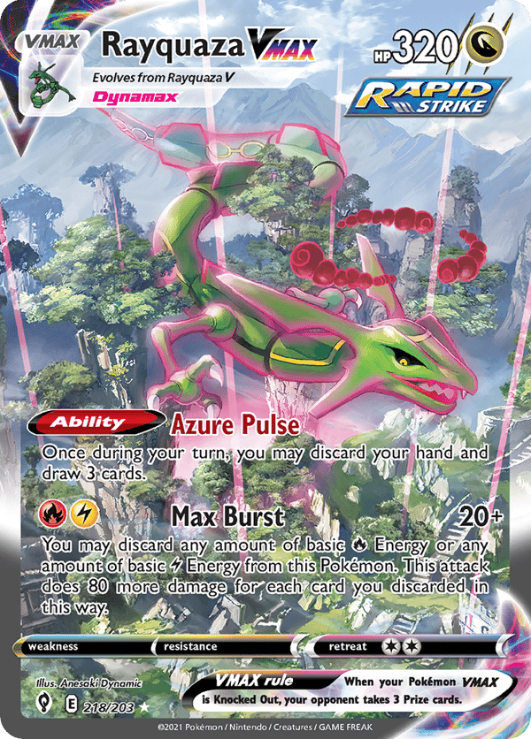 Rayquaza VMAX – Rare Rainbow – Evolving Skies