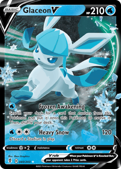 Glaceon V – Rare Holo V
