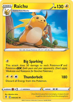 Raichu – Rare Holo – Evolving Skies
