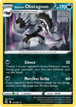 Galarian Obstagoon – Rare Holo