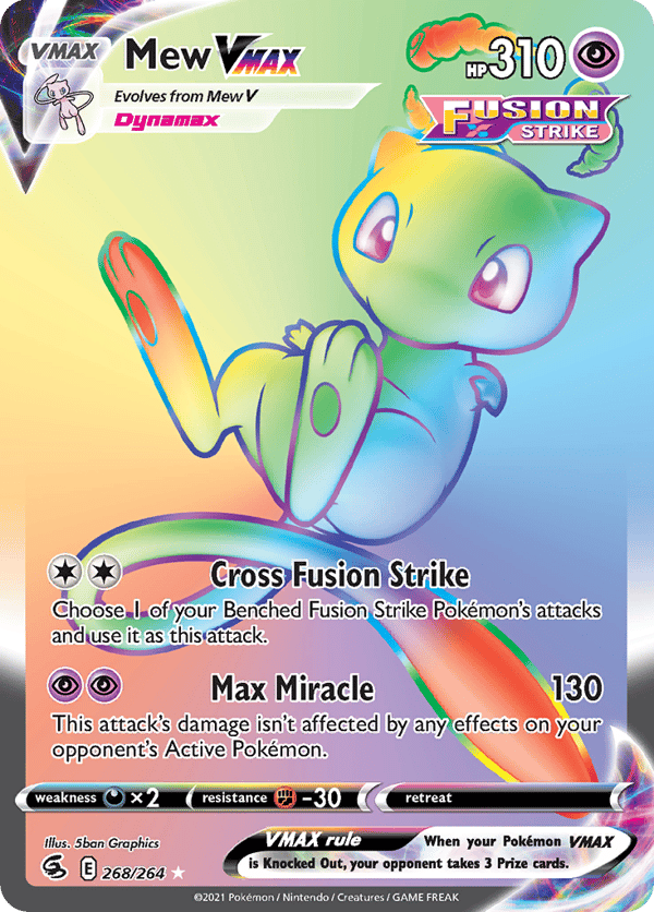Mew VMAX – Rare Rainbow – Fusion Strike