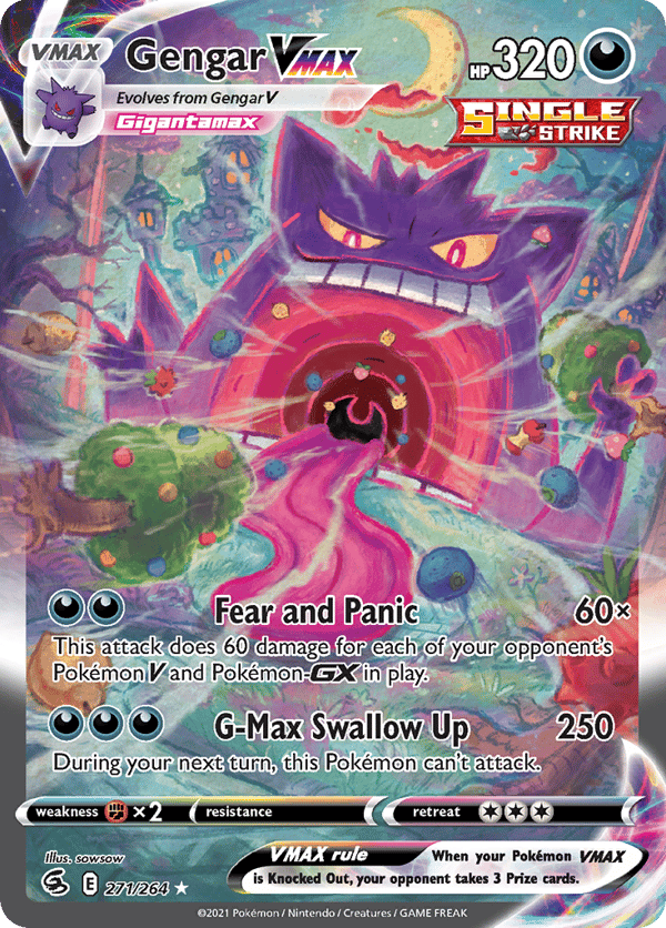 Gengar VMAX – Rare Rainbow – Fusion Strike