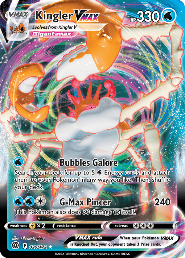 Kingler VMAX – Rare Holo VMAX – Brilliant Stars