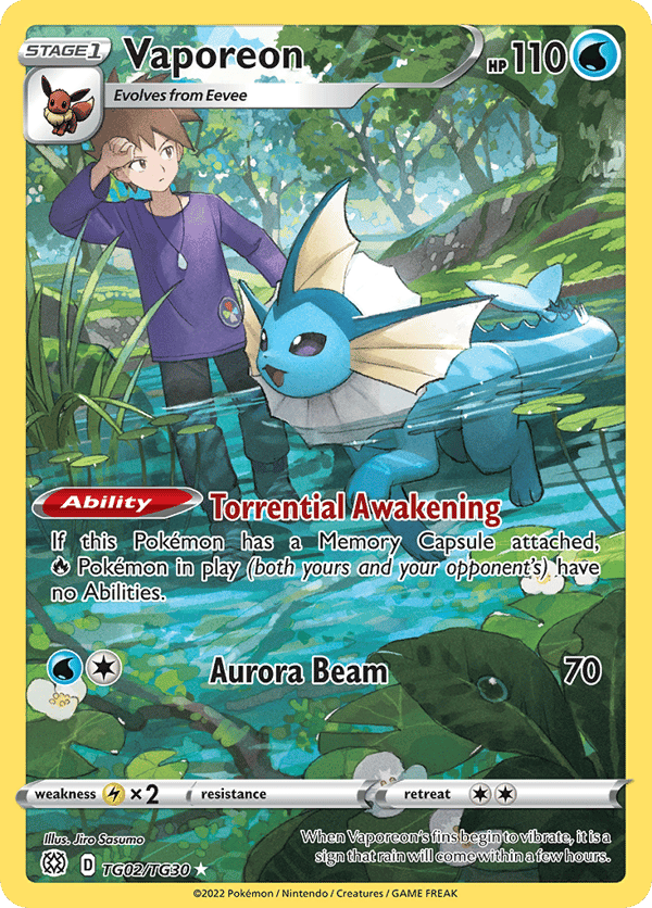 Vaporeon – Trainer Gallery Rare Holo – Brilliant Stars Trainer Gallery