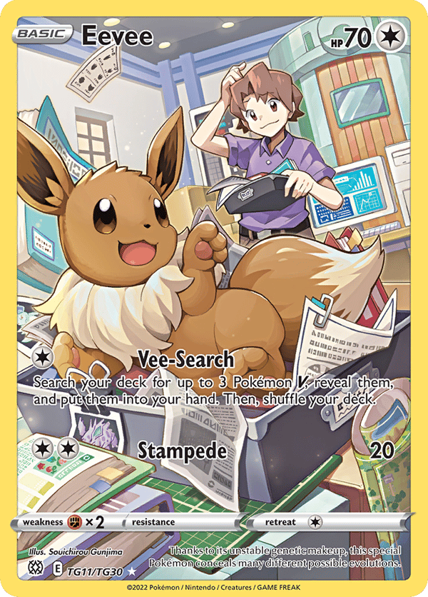 Eevee – Trainer Gallery Rare Holo – Brilliant Stars Trainer Gallery