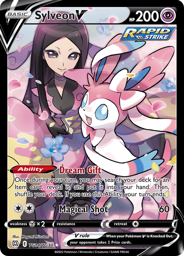 Sylveon V – Rare Holo V – Brilliant Stars Trainer Gallery