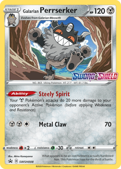 Galarian Perrserker – Promo – SWSH Black Star Promos