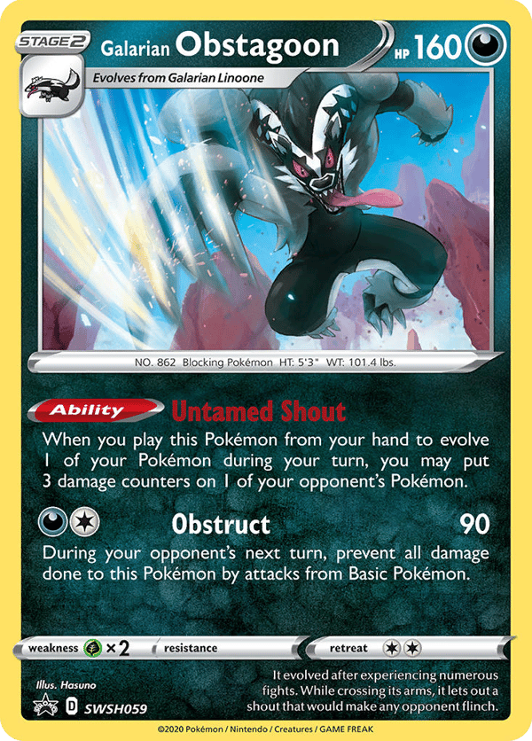 Galarian Obstagoon – Promo – SWSH Black Star Promos