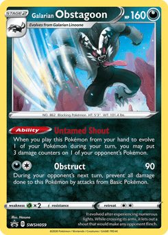 Galarian Obstagoon – Promo – SWSH Black Star Promos