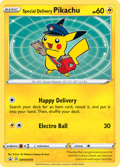 Special Delivery Pikachu – Promo – SWSH Black Star Promos