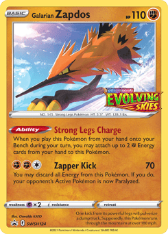 Galarian Zapdos – Promo – SWSH Black Star Promos