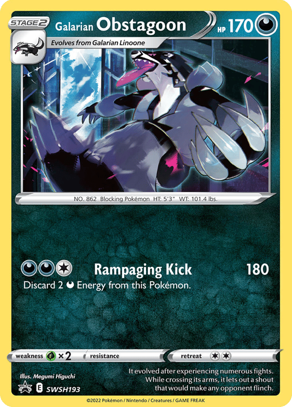 Galarian Obstagoon – SWSH Black Star Promos