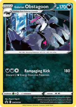 Galarian Obstagoon – Promo – SWSH Black Star Promos