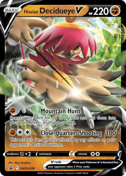 Hisuian Decidueye V – Promo – SWSH Black Star Promos