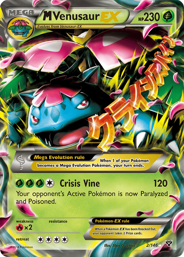 M Venusaur-EX – Rare Holo EX – XY