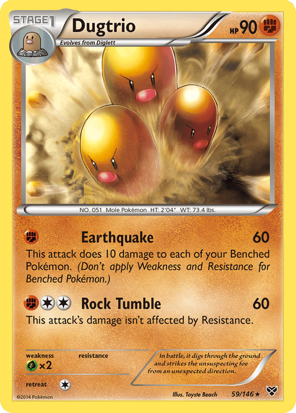 Dugtrio – Rare – XY