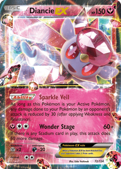 Diancie-EX – Rare Holo EX – Fates Collide