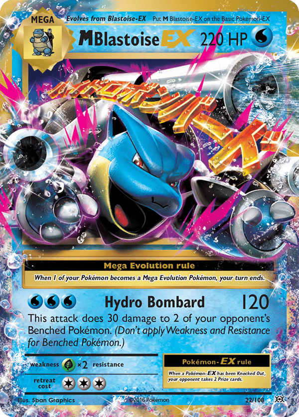 M Blastoise-EX – Rare Holo EX – Evolutions