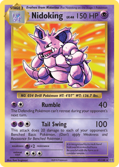 Nidoking – Rare Holo – Evolutions