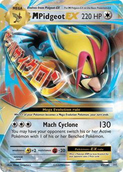 M Pidgeot-EX – Rare Holo EX – Evolutions