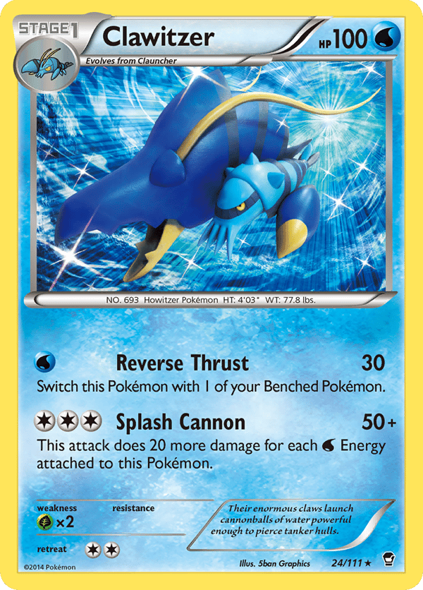 Clawitzer – Rare Holo – Furious Fists