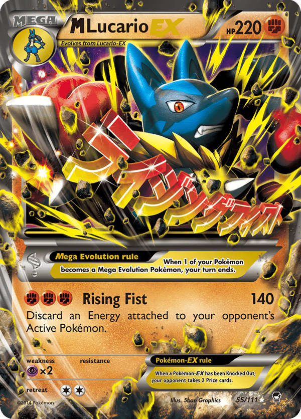 M Lucario-EX – Rare Holo EX – Furious Fists