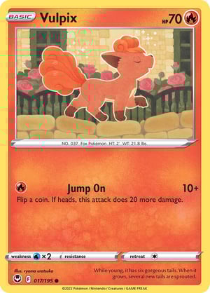 Vulpix #017/195 | Silver Tempest | Common  - Non Holo