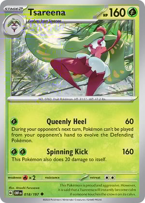 Tsareena #018/197 | Obsidian Flames| Uncommon - Non Holo