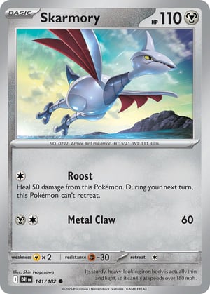 Skarmory #141/182 | Destined Rivals | Common - Non Holo