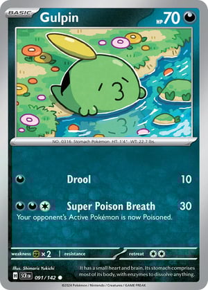 Gulpin #091/142  | Stellar Crown | Common - Non Holo