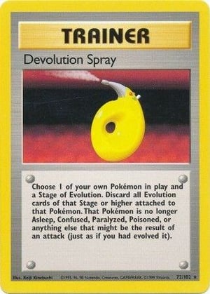 Devolution Spray #072/102  | Base Set Unlimited| Rare - Non Holo | Moderately Played