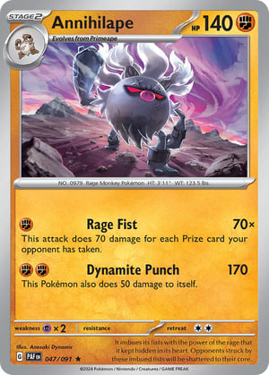 Annihilape #047/091 | Paldean Fates | Rare - Holo