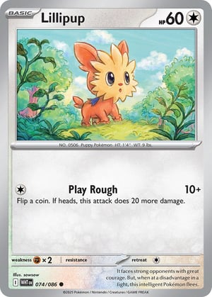 Lillipup #074/086 | White Flare | Common - Non Holo