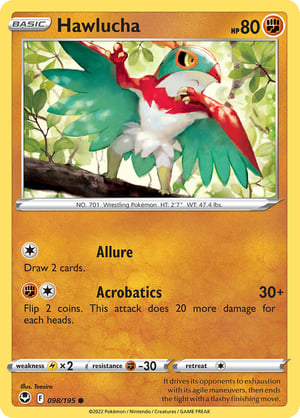 Hawlucha #098/195 | Silver Tempest | Common  - Non Holo