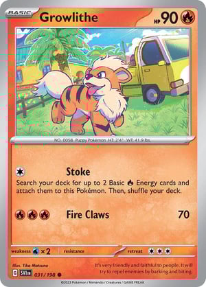 Growlithe #031/198 | Scarlet & Violet Base Set| Common - Non Holo