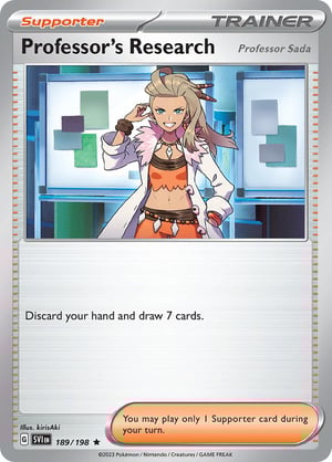 Professor's Research (Professor Sada) #189/198 | Scarlet & Violet Base Set| Rare - Holo