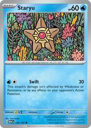 Staryu #120/165  | (Mew) 151| Common- Rev Holo