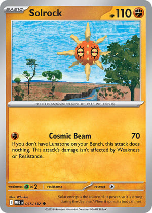 Solrock #075/132 | Mega Evolution Base Set | Uncommon  - Non Holo