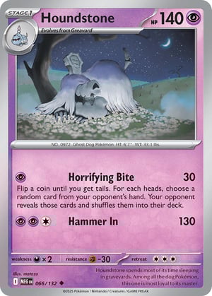 Houndstone #066/132 | Mega Evolution Base Set | Uncommon  - Non Holo