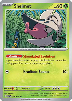 Shelmet #008/086 | White Flare | Common - Non Holo