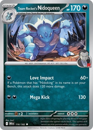 Team Rocket's Nidoqueen #116/182 | Destined Rivals | Uncommon - Non Holo