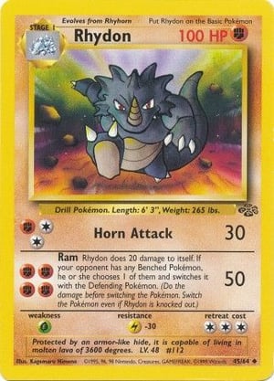 Rhydon #045/064 | Jungle - Unlimited | Uncommon - Non Holo | Moderately Played