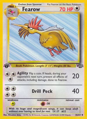 Fearow #036/064 | Jungle - First Edition  | Uncommon - Non Holo | Moderately Played