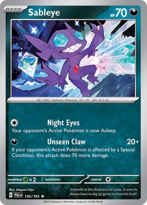 Sableye #136/193 | Paldea Evolved | Rare - Holo