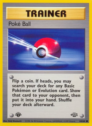 Poke Ball #064/064 | Jungle - First Edition  | Common - Non Holo | Moderately Played