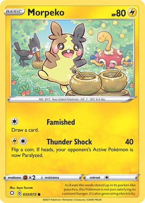Morpeko    #035/072 | Shining Fates | Common - Non Holo