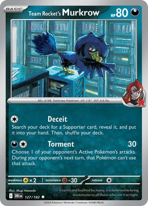 Team Rocket's Murkrow #127/182 | Destined Rivals | Uncommon - Non Holo