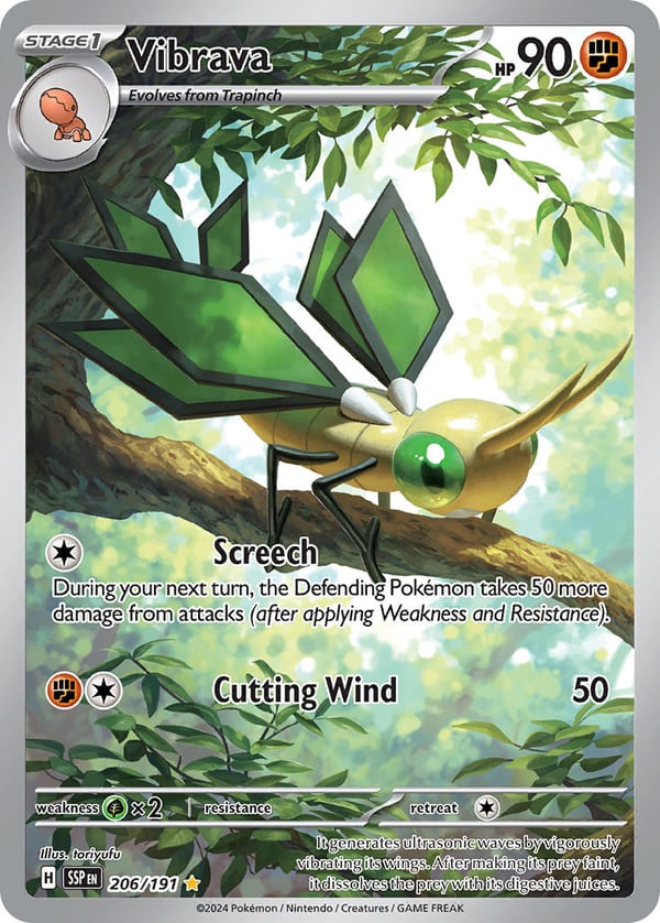 Vibrava #206/191  | Surging Sparks| Illustration Rare