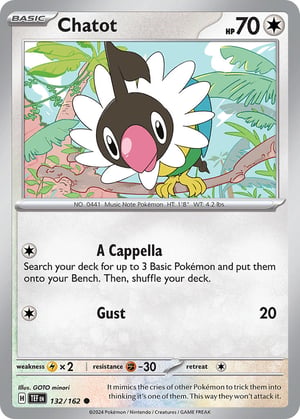 Chatot #132/162  | Temporal Forces| Common - Non Holo