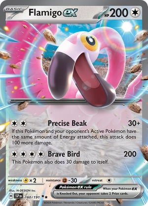Flamigo ex #160/191  | Surging Sparks| Double Rare